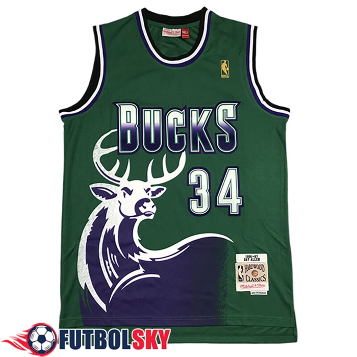 Camisetas NBA Milwaukee Bucks (ALLEN #34) 2025/26 Verde/Violeta