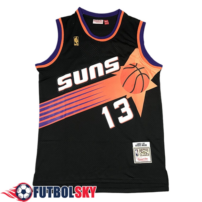 Camisetas NBA Phoenix Suns (NASH #13) 2025/26 Negro/Naranja