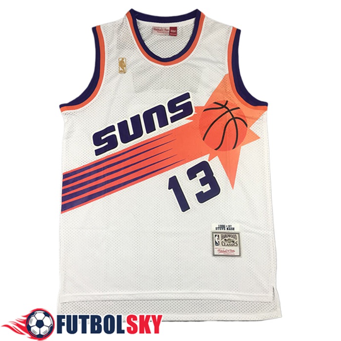Camisetas NBA Phoenix Suns (NASH #13) 2025/26 Blanco/Naranja