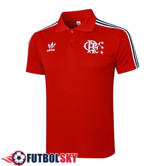 Camiseta Polo Flamengo Rojo/Blanco 2025/2026