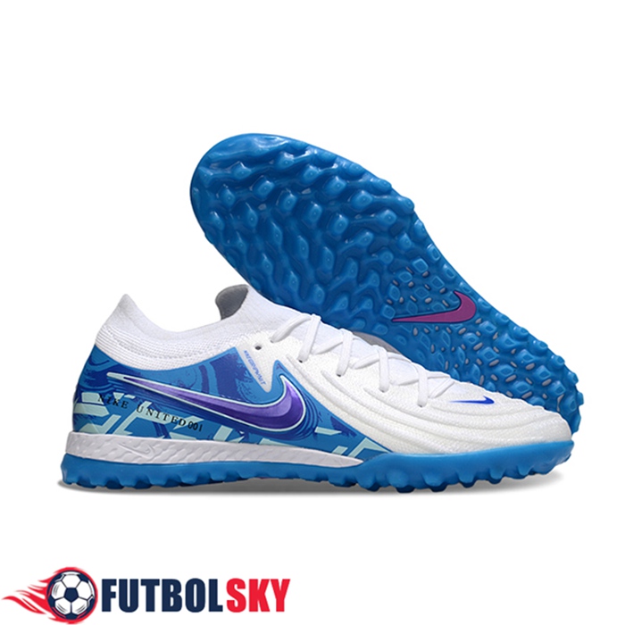 Nike Botas De Fútbol Phantom GX II EliteTF Blanco/Azul/Violeta