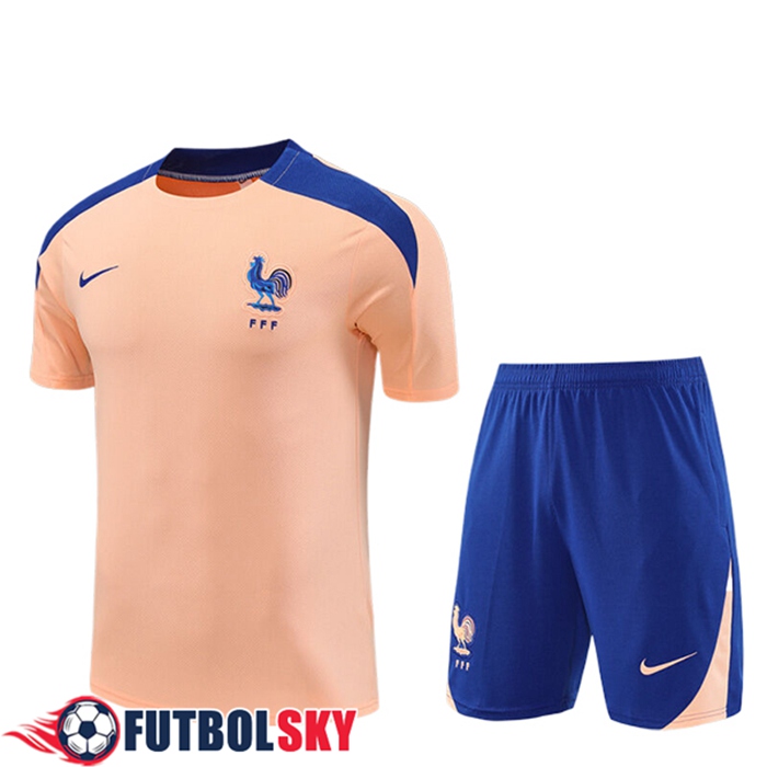 Camiseta Entrenamiento Francia Ninos Rosa/Azul 2025/2026
