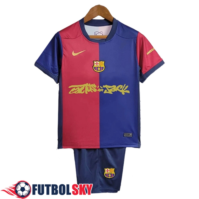 Camisetas De Futbol Barcelona Ninos x Travis Scott Primera 2024/2025