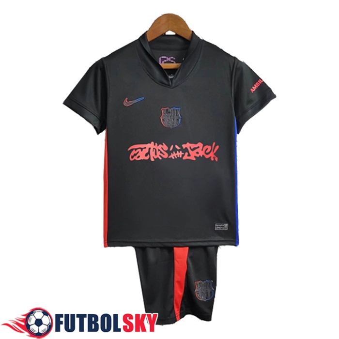 Camisetas De Futbol Barcelona Ninos x Travis Scott Segunda 2024/2025