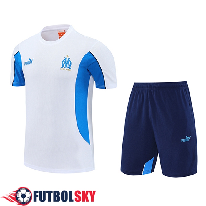 Camiseta Entrenamiento Marsella Blanco/Azul 2025/2026