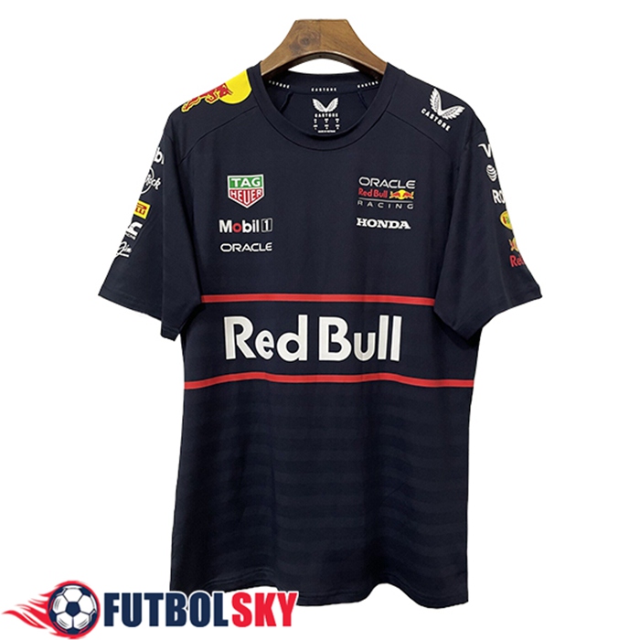 Camiseta de manga corta RedBull Racing Team Azul Oscuro 2025