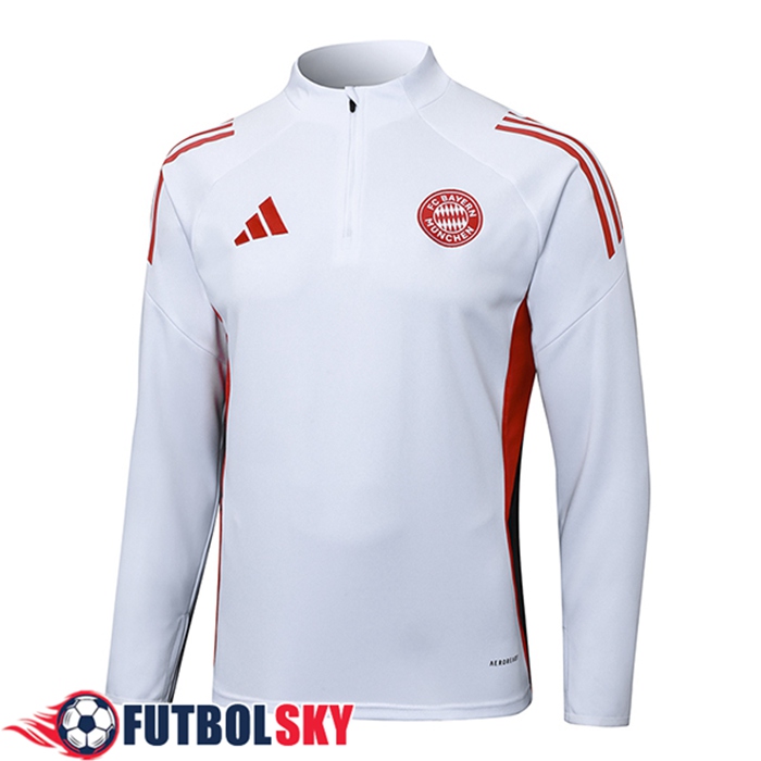 Sudadera De Entrenamiento Bayern Munich Blanco/Rojo 2025/2026 -02