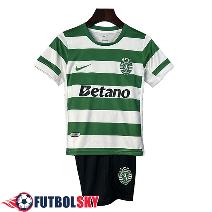 Nueva Camisetas De Futbol Sporting Ninos Primera 2025/2026