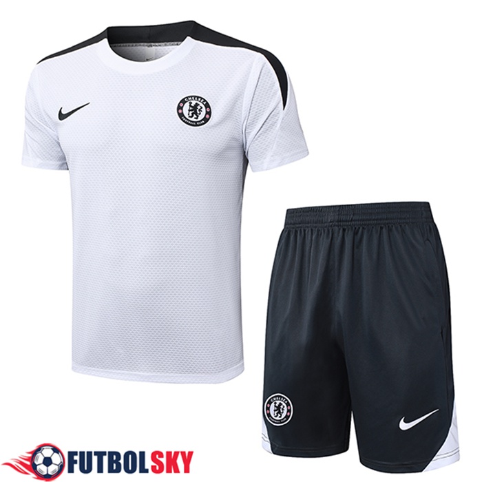 Camiseta Entrenamiento FC Chelsea Blanco/Gris 2025/2026