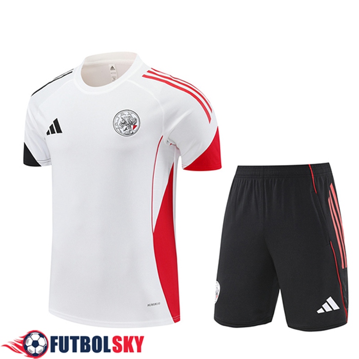 Camiseta Entrenamiento Ajax Blanco/Negro/Rojo 2025/2026