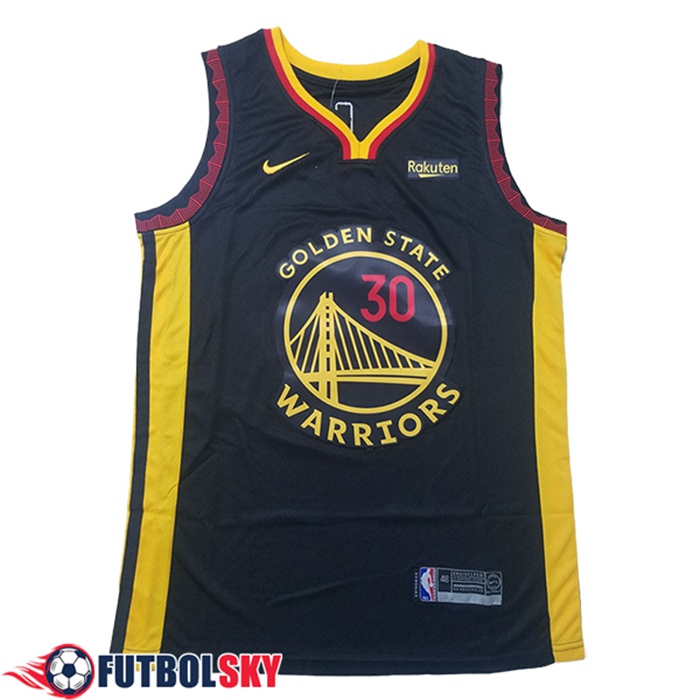 Camisetas De Futbol Golden State Warriors (CURRY #30) 2025/26 Negro/Amarillo -02