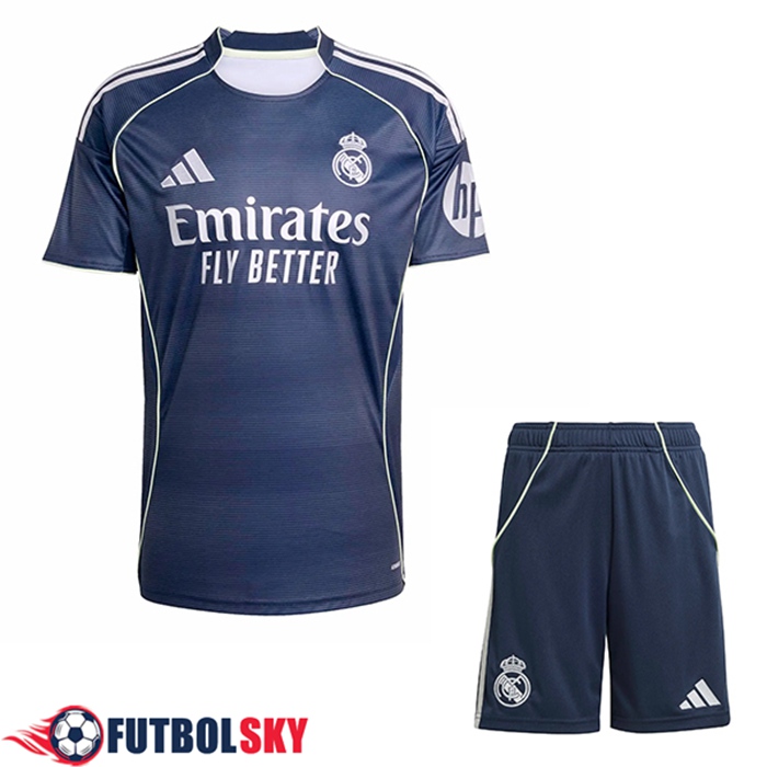Camisetas Futbol Real Madrid Segunda + Cortos 2025/2026