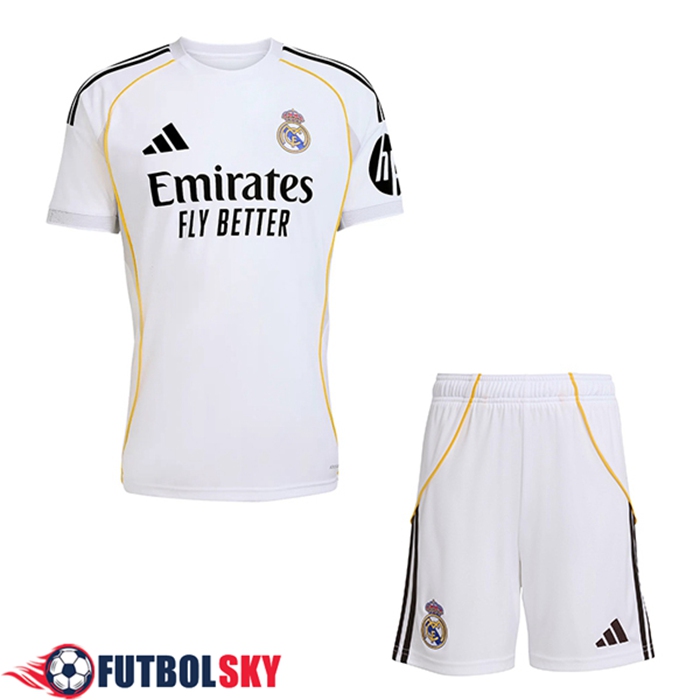 Camisetas Futbol Real Madrid Primera + Cortos 2025/2026