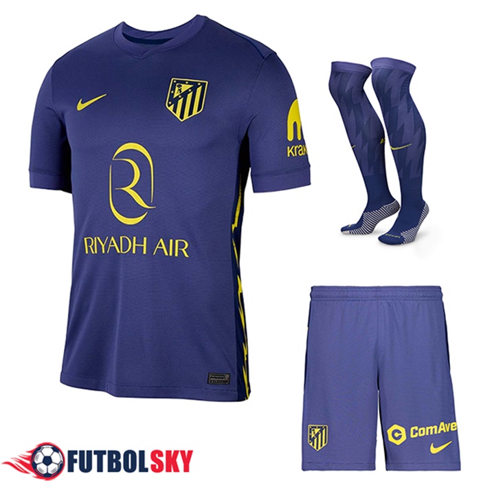 Camisetas Futbol Atletico Madrid Segunda (Cortos + Calcetines) 2025/2026