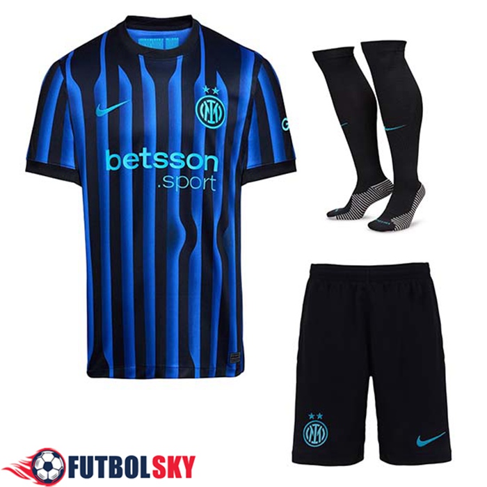 Camisetas Futbol Inter Milan Primera (Cortos + Calcetines) 2025/2026