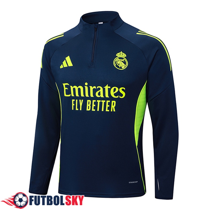 Sudadera De Entrenamiento Real Madrid Azul/Verde 2025/2026 -02