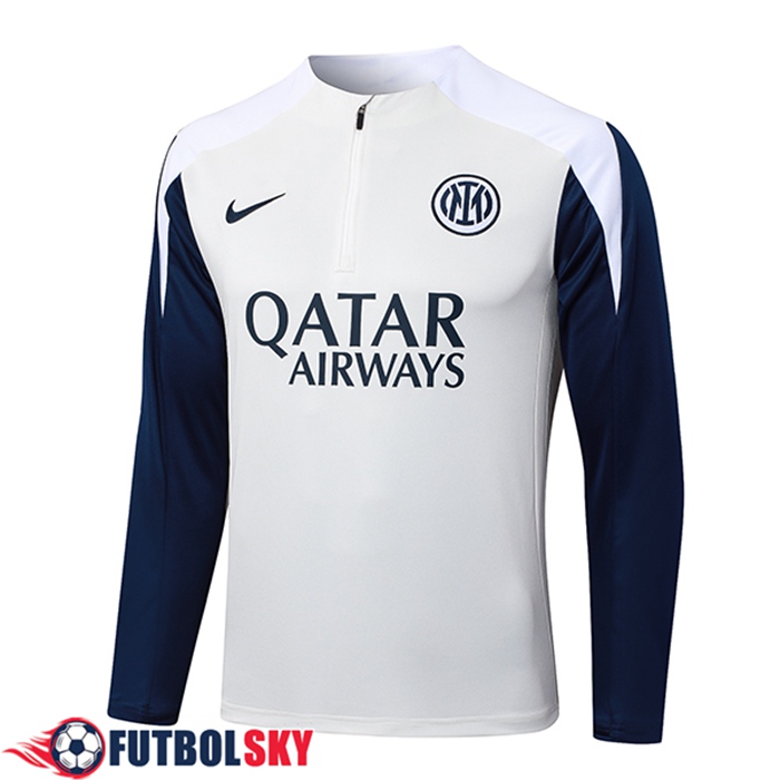 Sudadera De Entrenamiento Inter Milan Beige/Blanco/Azul 2025/2026