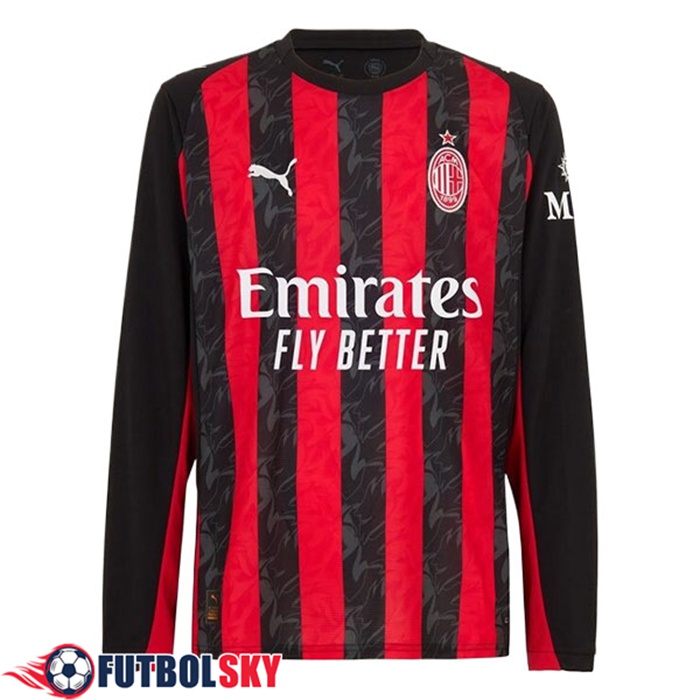 Nueva Camisetas De Futbol AC Milan Manga Largas Primera 2025/2026