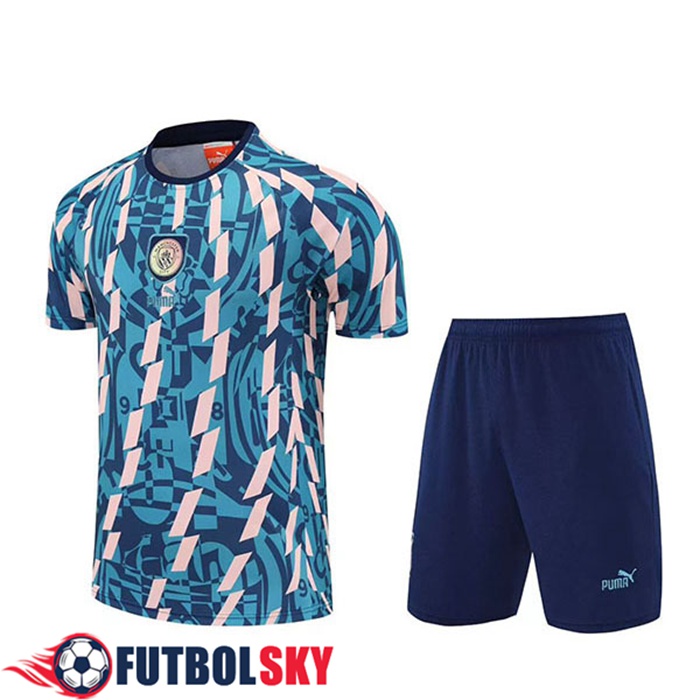 Camiseta Entrenamiento Manchester City Azul/Beige 2025/2026