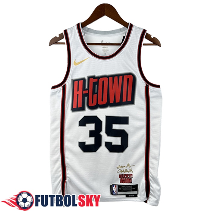 Camisetas NBA Houston Rockets (DURANT #35) 2025/26 Blanco/Rojo/Negro