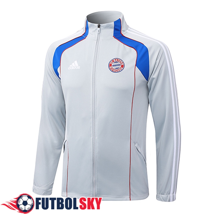 Chaquetas Futbol Bayern Munich Gris/Blanco/Azul/Rojo 2025/2026