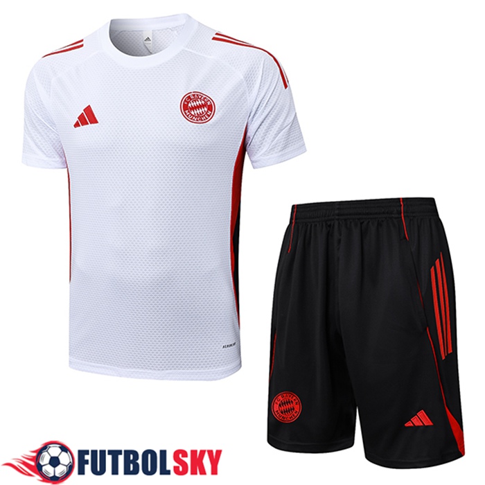 Camiseta Entrenamiento Bayern Munich Blanco/Negro/Rojo 2025/2026