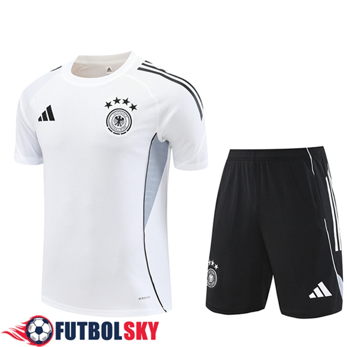 Camiseta Entrenamiento Alemania Blanco/Negro/Gris 2025/2026