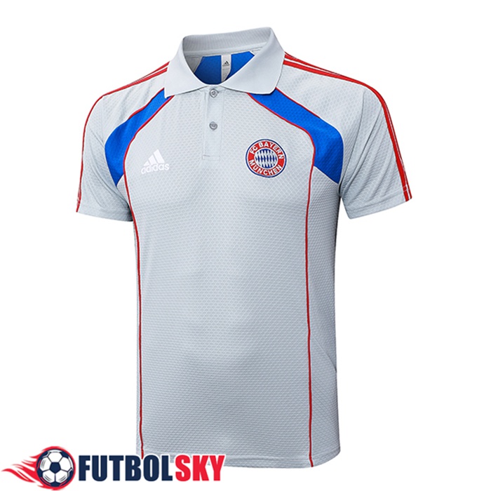Camiseta Polo Bayern Munich Gris/Azul/Rojo 2025/2026
