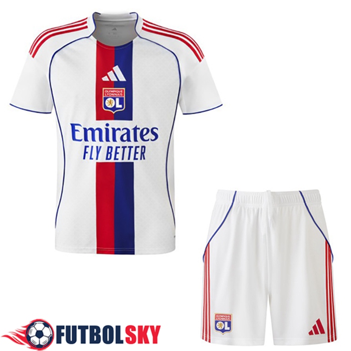 Nueva Camisetas De Futbol lyon Ninos Primera 2025/2026
