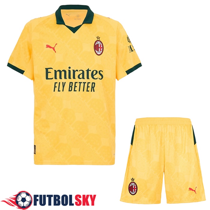 Camisetas Futbol AC Milan Tercera + Cortos 2025/2026