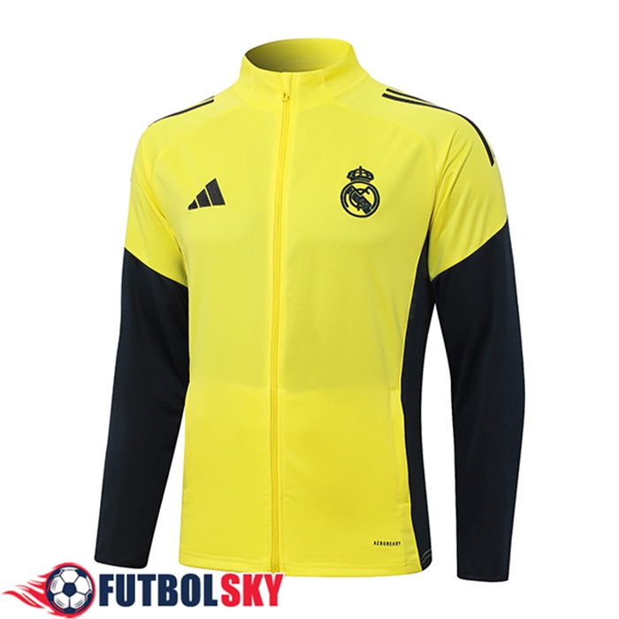 Chaquetas Futbol Real Madrid Amarillo/Negro 2025/2026