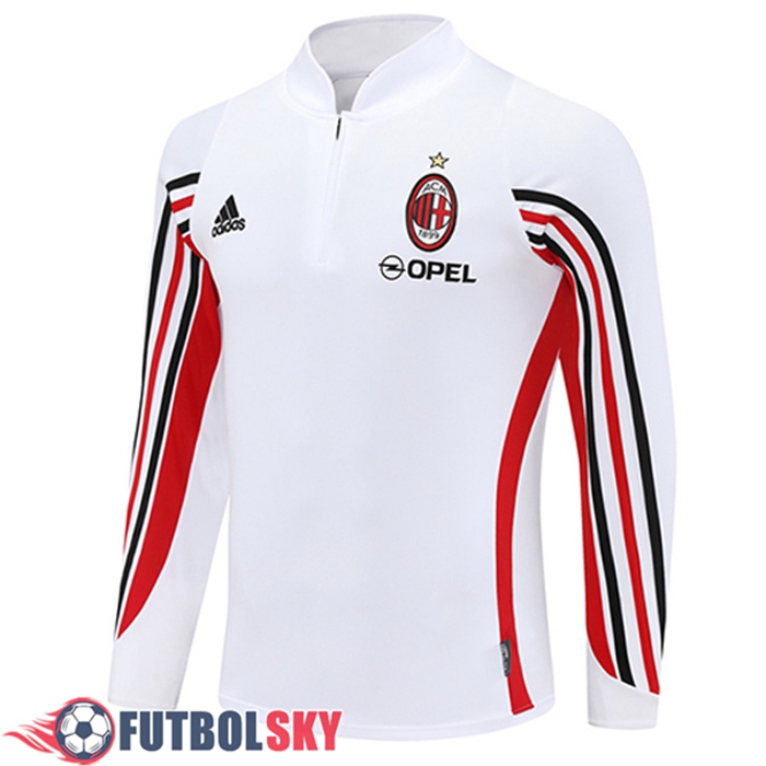 Sudadera De Entrenamiento AC Milan Blanco/Rojo/Negro 2025/2026