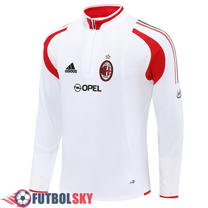 Sudadera De Entrenamiento AC Milan Blanco/Rojo 2025/2026