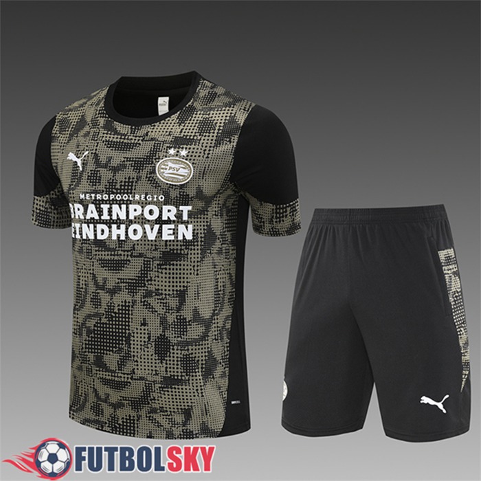 Camiseta Entrenamiento PSV Eindhoven Ninos Marrón/Negro 2025/2026