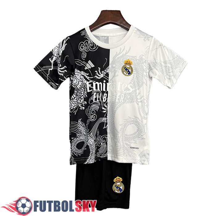 Camisetas De Futbol Real Madrid Ninos Special Edition Negro/Blanco 2025/2026