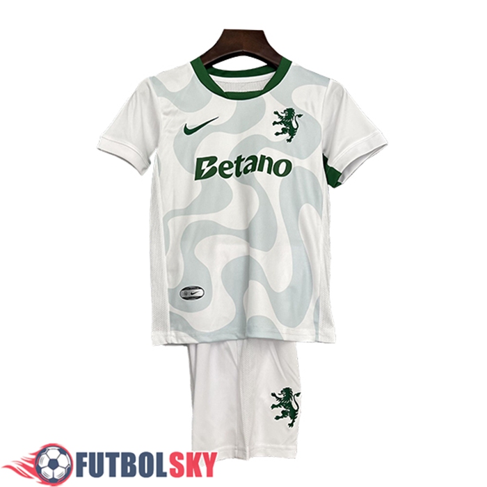 Nueva Camisetas De Futbol Sporting Ninos Segunda 2025/2026