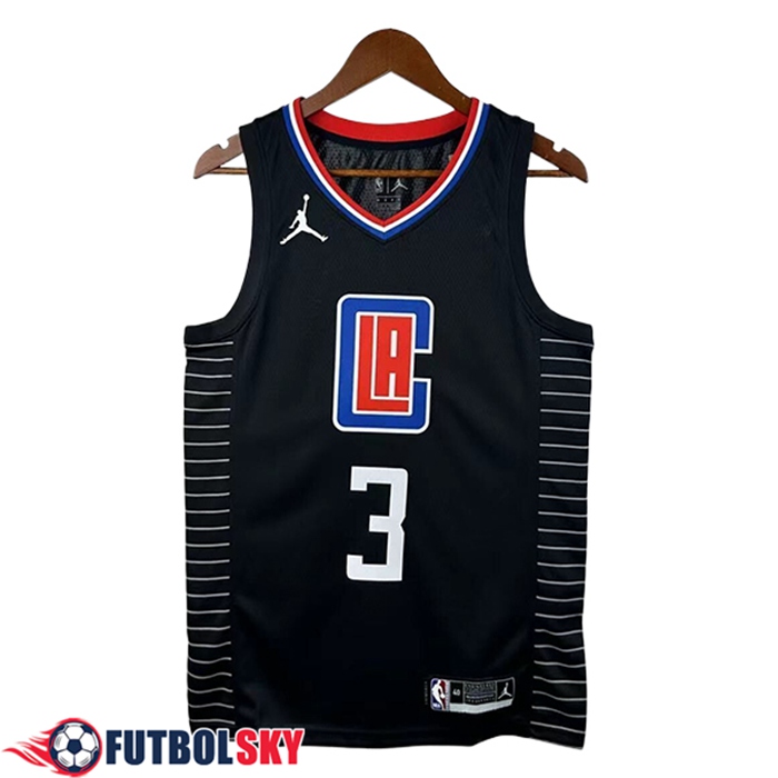 Camisetas De Futbol Los Angeles Clippers (PAUL #3) 2025/26 Negro/Blanco/Azul