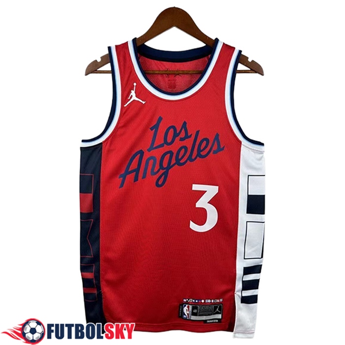 Camisetas De Futbol Los Angeles Clippers (PAUL #3) 2025/26 Rojo/Blanco/Negro