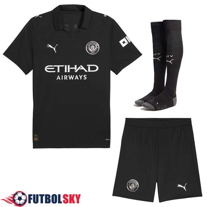 Camisetas Futbol Manchester City Segunda (Cortos + Calcetines) 2025/2026