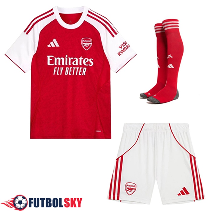 Camisetas Futbol Arsenal Primera (Cortos + Calcetines) 2025/2026