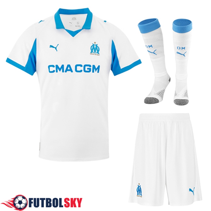 Camisetas Futbol Marsella OM Primera (Cortos + Calcetines) 2025/2026