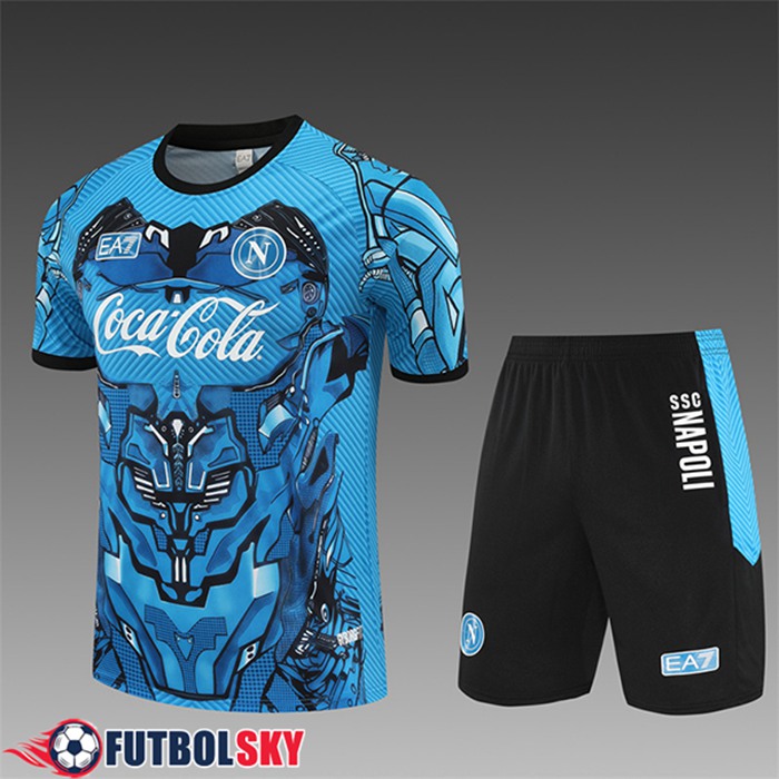 Camiseta Entrenamiento SSC Napoli Ninos Azul/Negro 2025/2026
