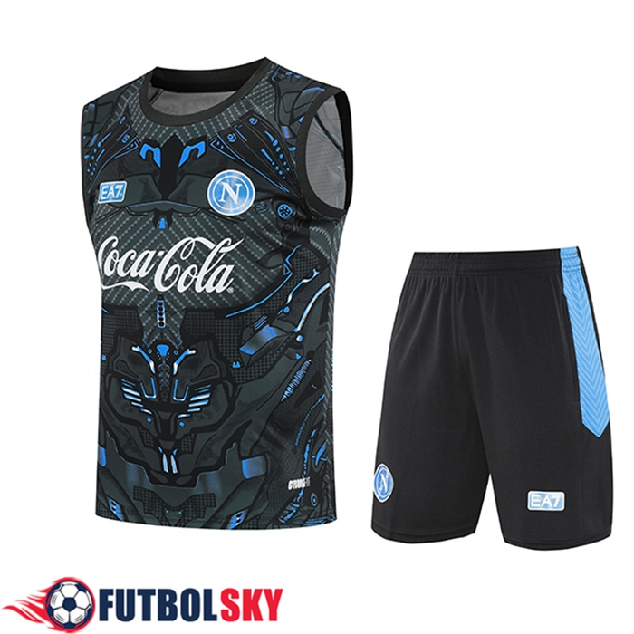 Camiseta Entrenamiento sin mangas SSC Napoli Negro/Azul 2025/2026