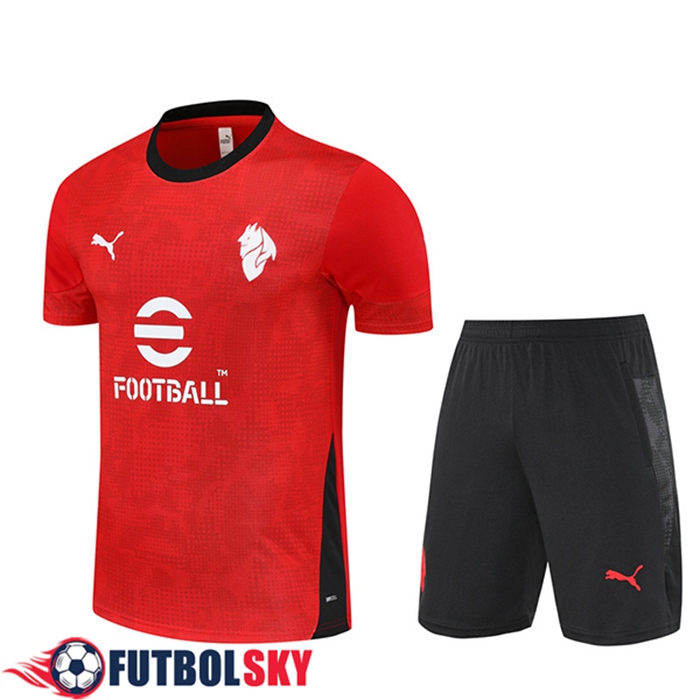Camiseta Entrenamiento AC Milan Rojo/Negro 2025/2026 -03