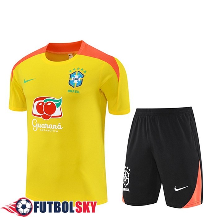 Camiseta Entrenamiento Brasil Amarillo/Naranja 2025/2026
