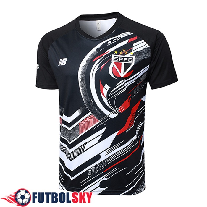 Camiseta Entrenamiento Sao Paulo FC Negro/Blanco/Rojo 2025/2026