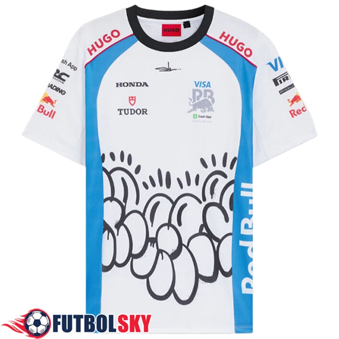 Camiseta de manga corta RedBull Racing Team Azul/Blanco 2025