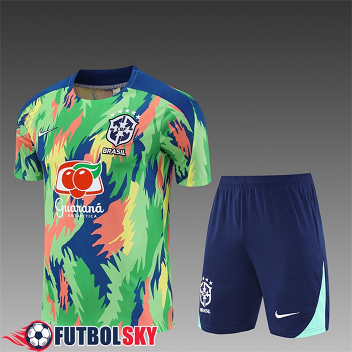 Camiseta Entrenamiento Brasil Ninos Verde/Azul/Amarillo 2025/2026