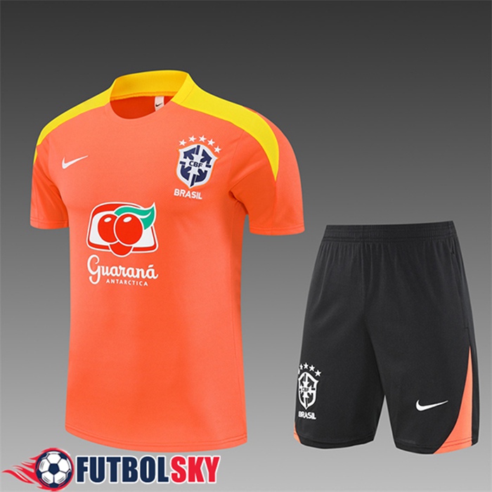 Camiseta Entrenamiento Brasil Ninos Naranja/Amarillo 2025/2026