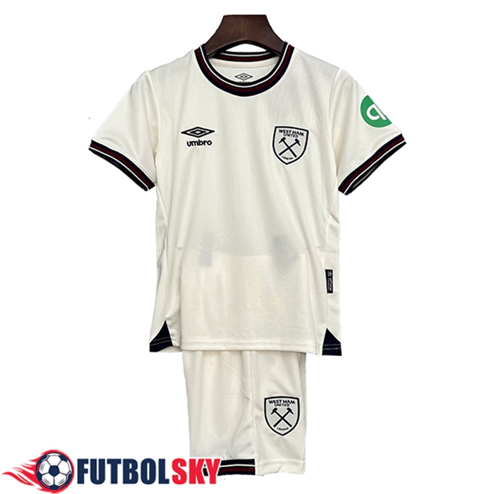Nueva Camisetas De Futbol West Ham Ninos Segunda 2025/2026